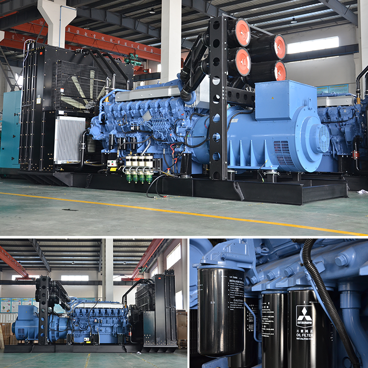 2500kw Mitsubishi S16R2-PTAW-E Generator Price 415V 50HZ Generator 2500kva diesel Power Plants دیزل ژنراتور میتسوبیشی